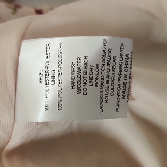 Aura Boho Floral Midi Dress Smocked Fit&Flare Long Sleeve Romantic Fluence Sz L - Picture 16 of 16